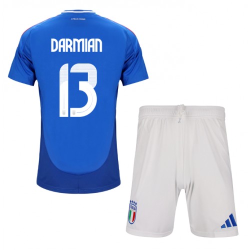 Italija Matteo Darmian #13 Domaci Dres za djecu EP 2024 Kratak Rukav (+ Kratke hlače)